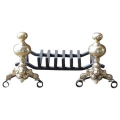 Antique Dutch Fireplace Grate, 17th Century Antique Dutch Fireplace Grate, 17th Century