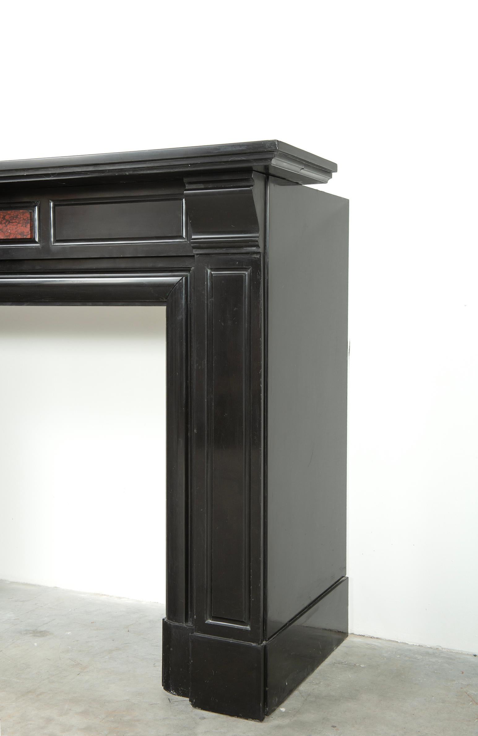 Antique Dutch Fireplace in Belgian Black Marble 7