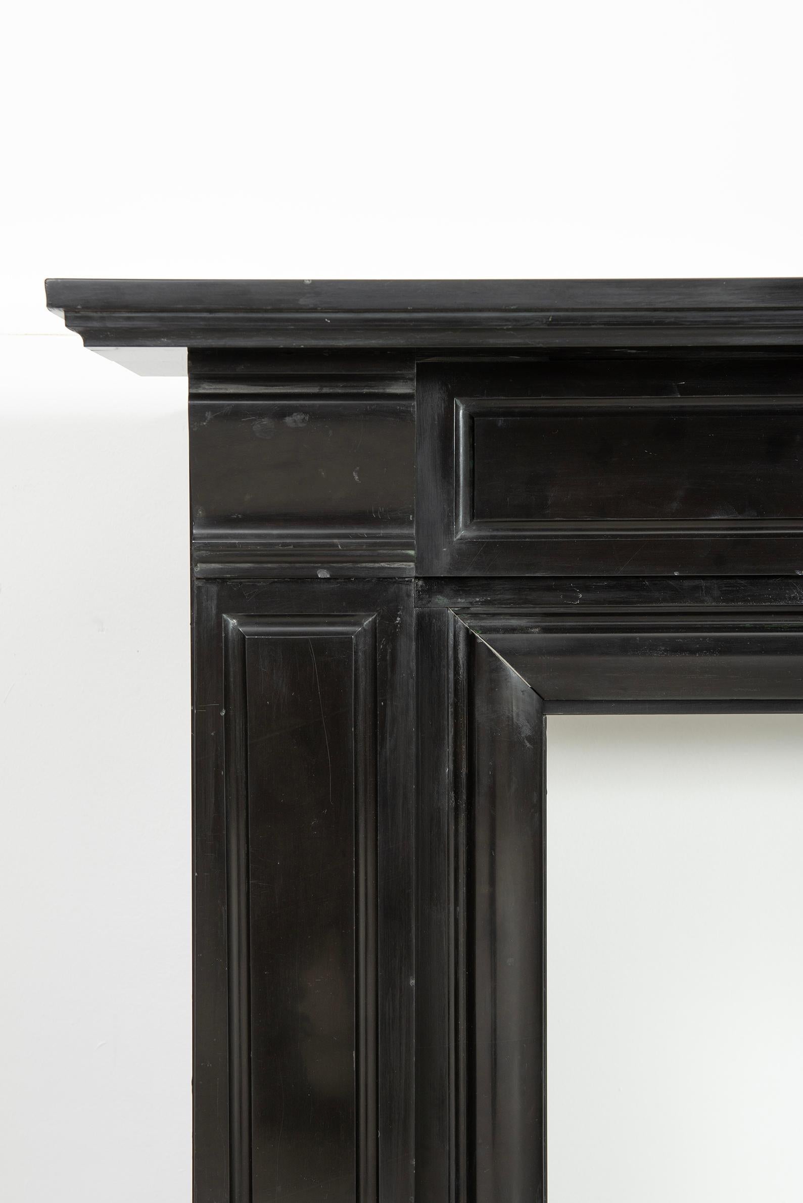 Antique Dutch Fireplace in Belgian Black Marble 12