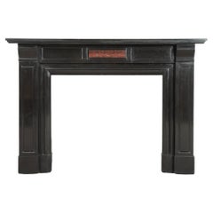 Antique Dutch Fireplace in Belgian Black Marble