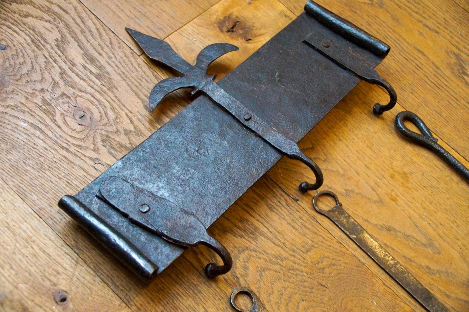 Antique Dutch Fireplace Tool Set, Fire Tools, 17th Century 8