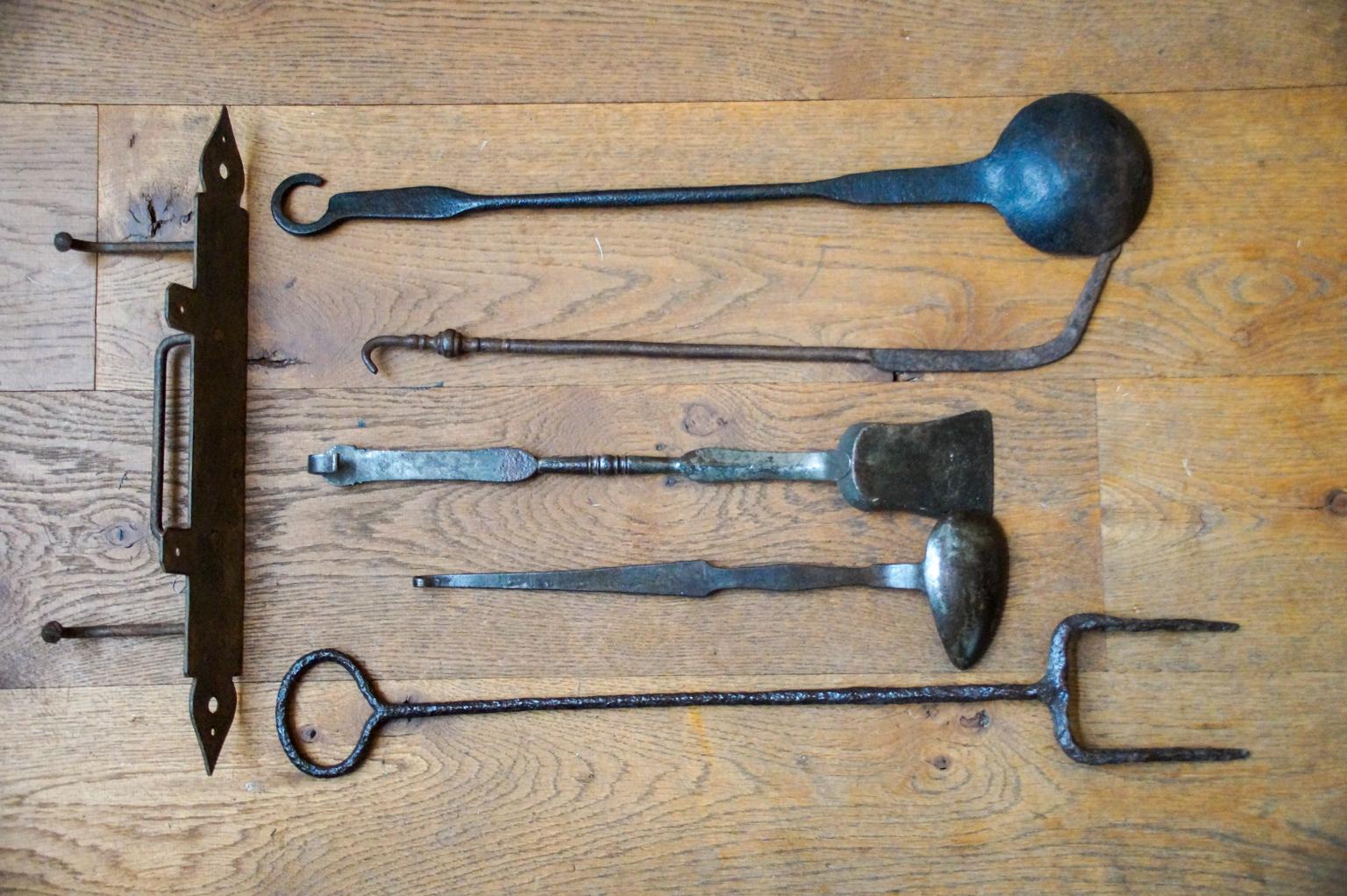 Antique Dutch Fireplace Tool Set, Fire Tools, 18th-19th Century 5