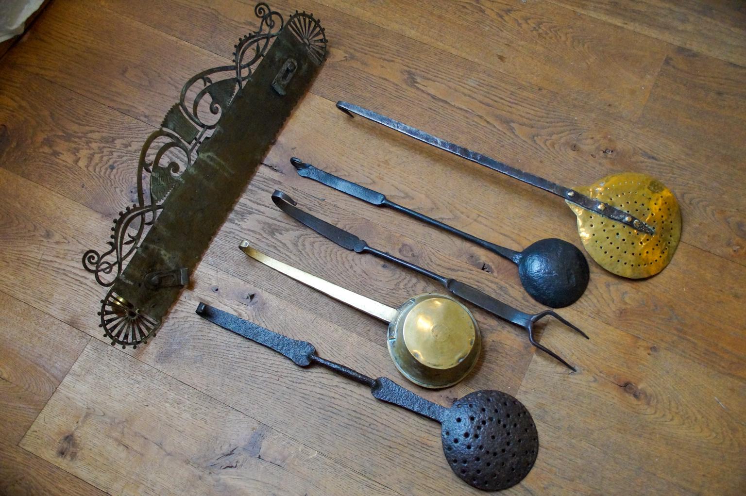 Antique Dutch Fireplace Tool Set, Fire Tools, 18th-19th Century For Sale 12