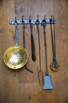 Antique Dutch Fireplace Tool Set, Fire Tools, 18th-19th Century