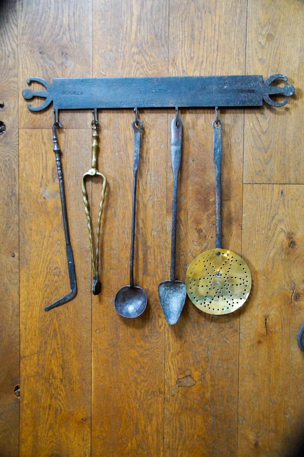 Louis XV Antique Dutch Fireplace Tool Set, Fire Tools, 18th-19th Century For Sale