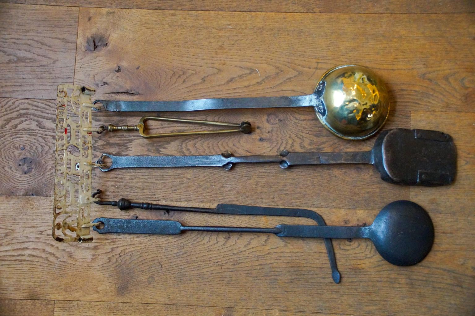 Antique Dutch Fireplace Tool Set, Fire Tools, 18th Century For Sale 5