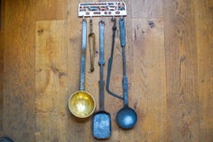 Antique Dutch Fireplace Tool Set, Fire Tools, 18th Century