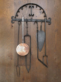 Antique Dutch Fireplace Tool Set, Kitchen Tools, 18th - 19th Century
