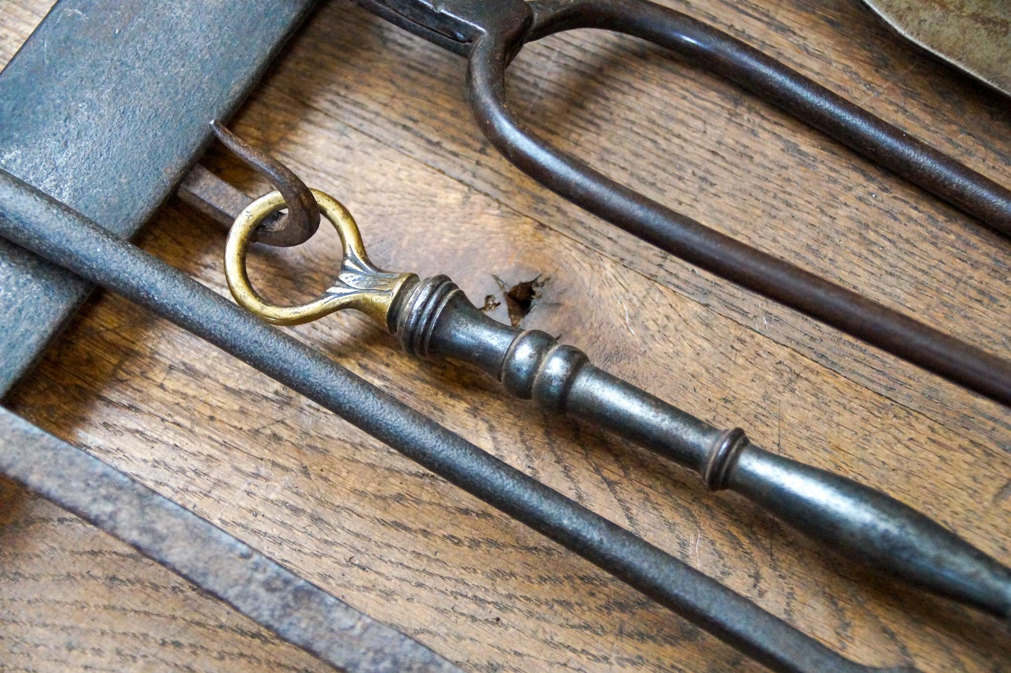 Antique Dutch Fireplace Tools or Fire Tools, 18th/19th Century For Sale 5