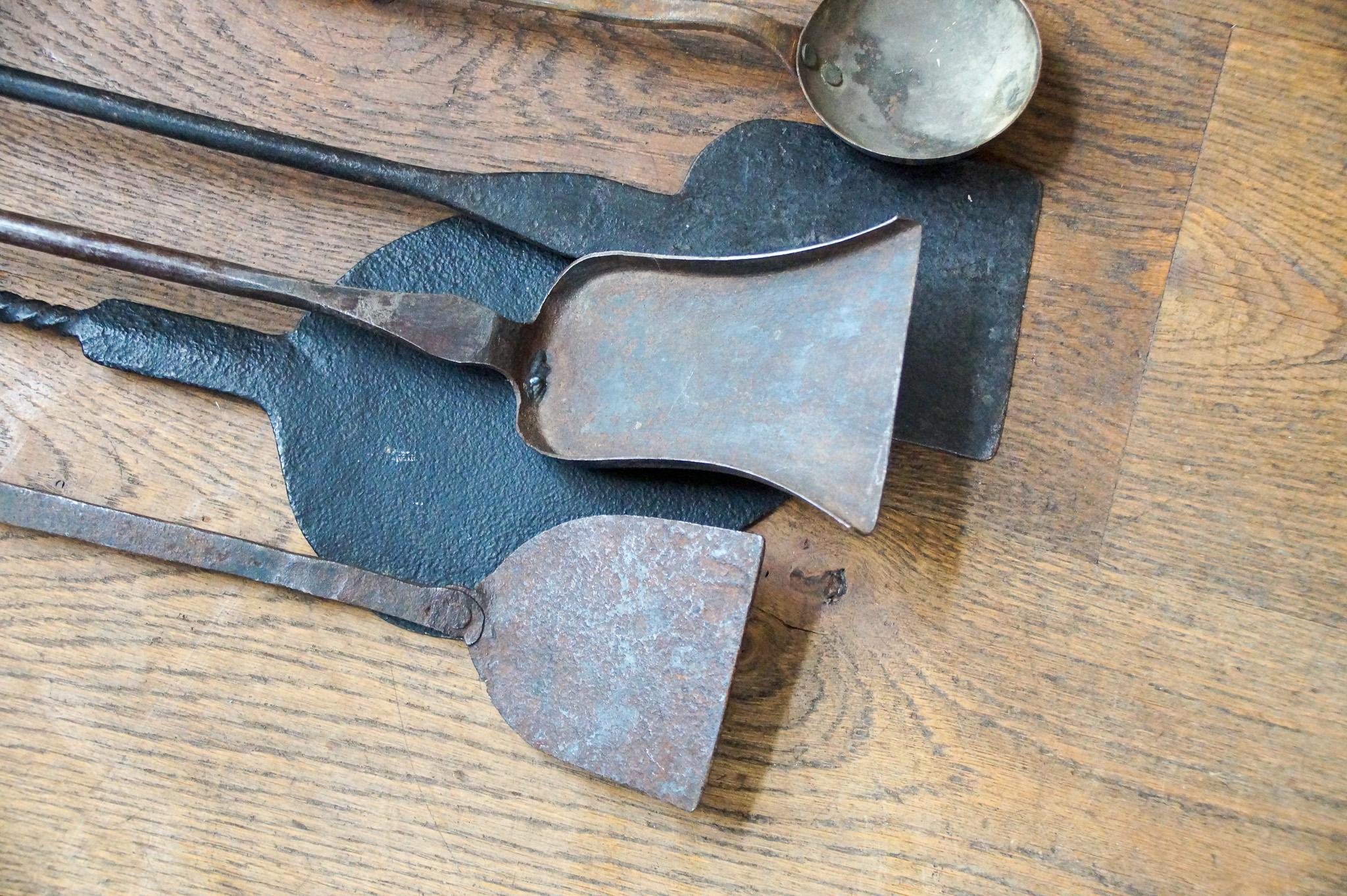 Antique Dutch Fireplace Tools or Fire Tools, 18th/19th Century For Sale 12