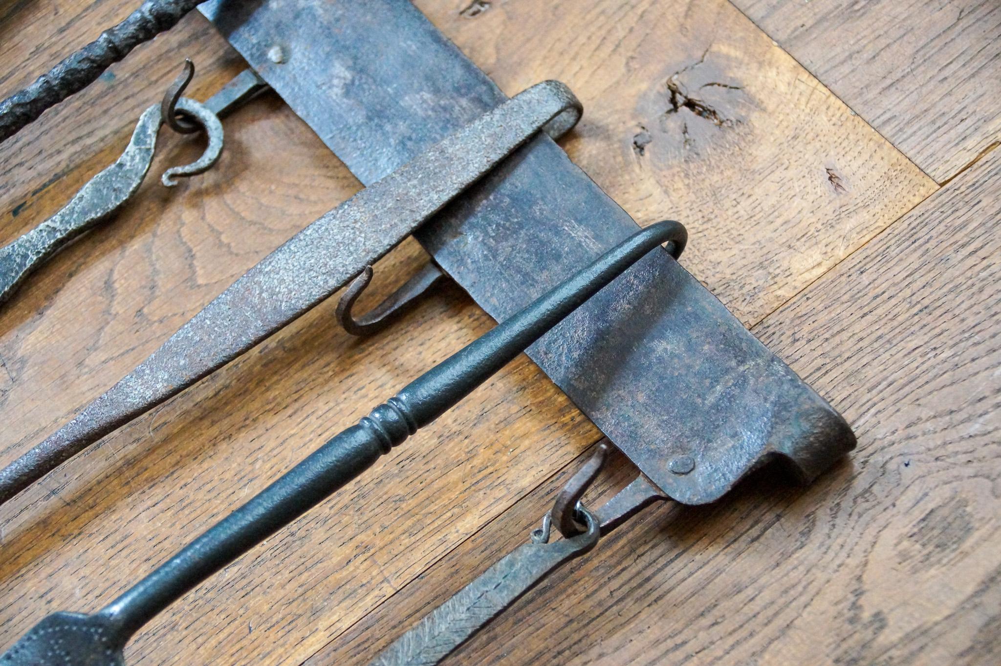 Antique Dutch Fireplace Tools or Fire Tools, 18th/19th Century For Sale 3
