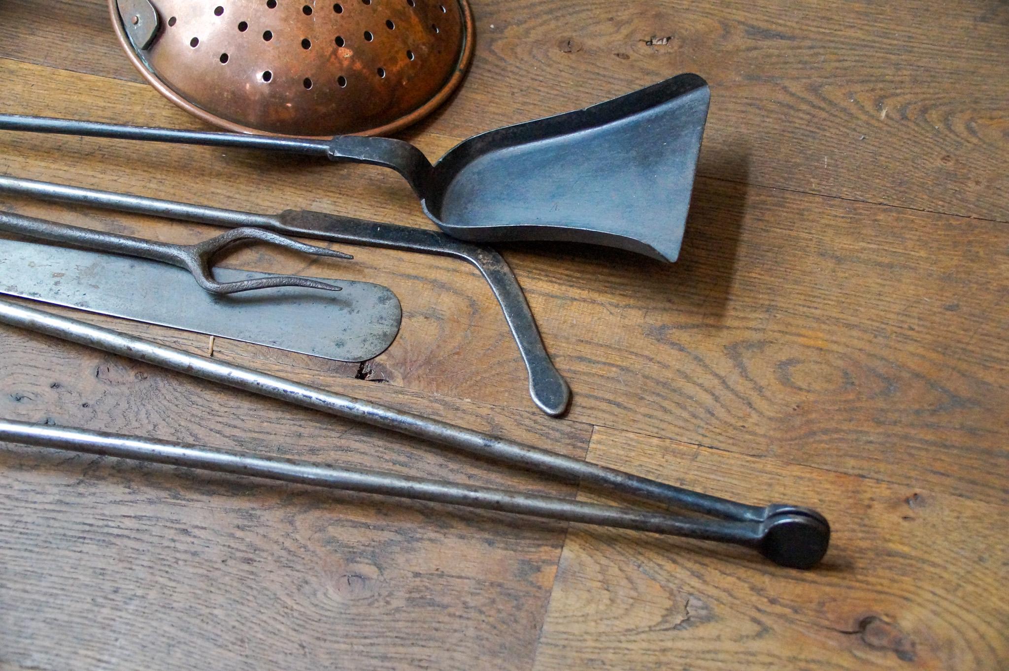 Antique Dutch Fireplace Tools or Fire Tools, 19th Century For Sale 3