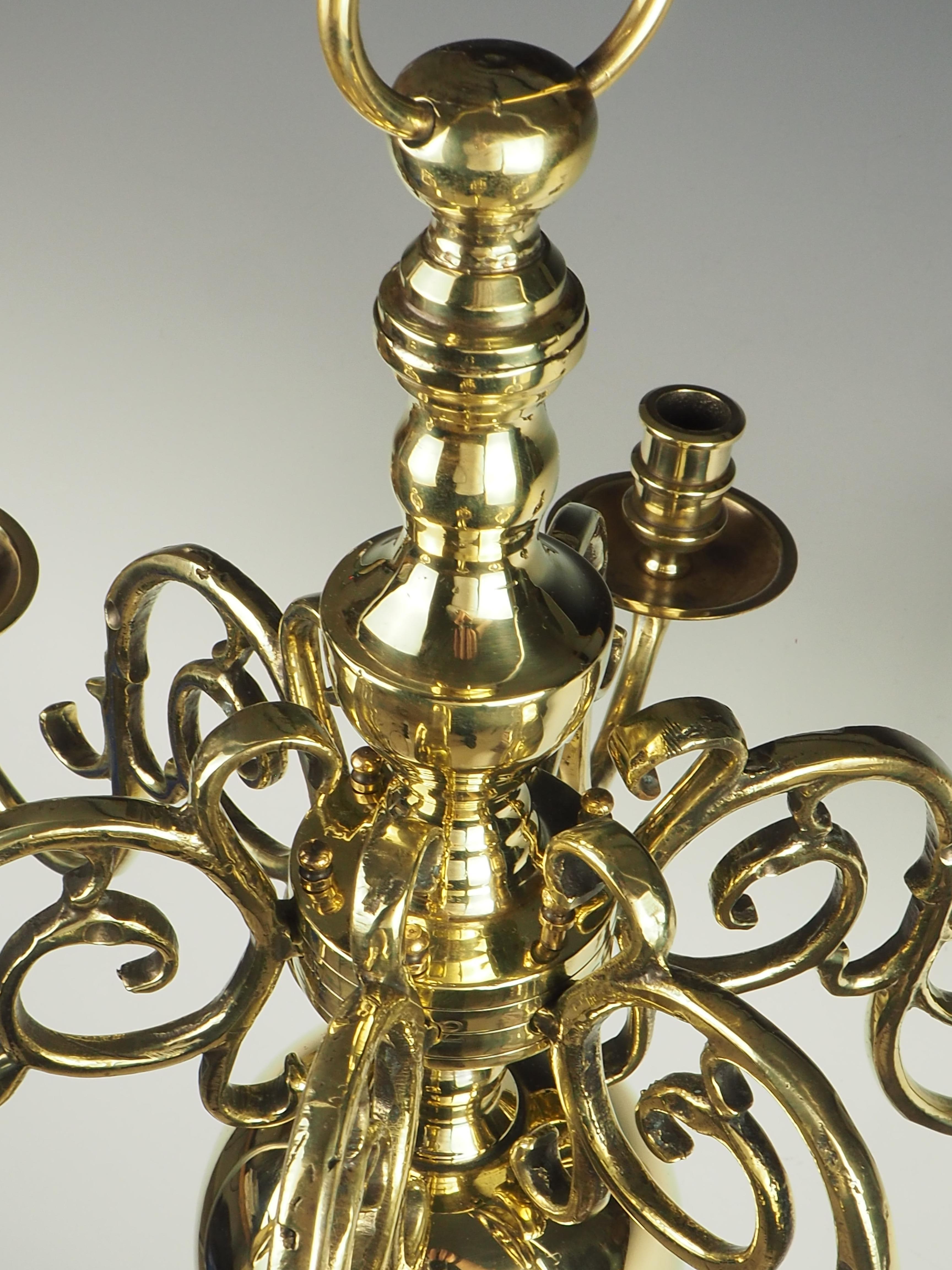 18th Century and Earlier Antique Dutch Flemish Renaissance Chandelier