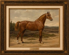 Antique Dutch Gelderland Horse Print by Otto Eerelman, 1898