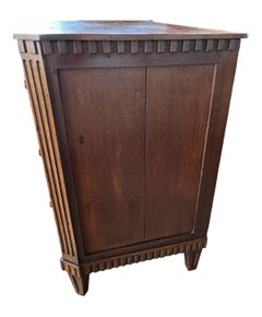 Antique Dutch Gustavian Waxed Oak Commode, Early 19th Century