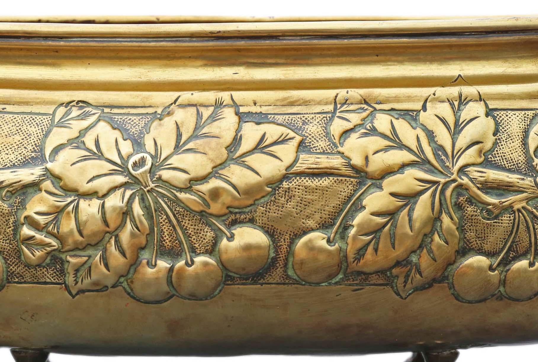Antique Dutch Large Quality Brass Bowl Planter Jardinière 18th Century C1790 For Sale 4