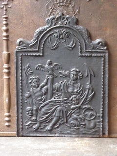 Antique Dutch Louis XIII 'The Hope' Fireback, 17th Century