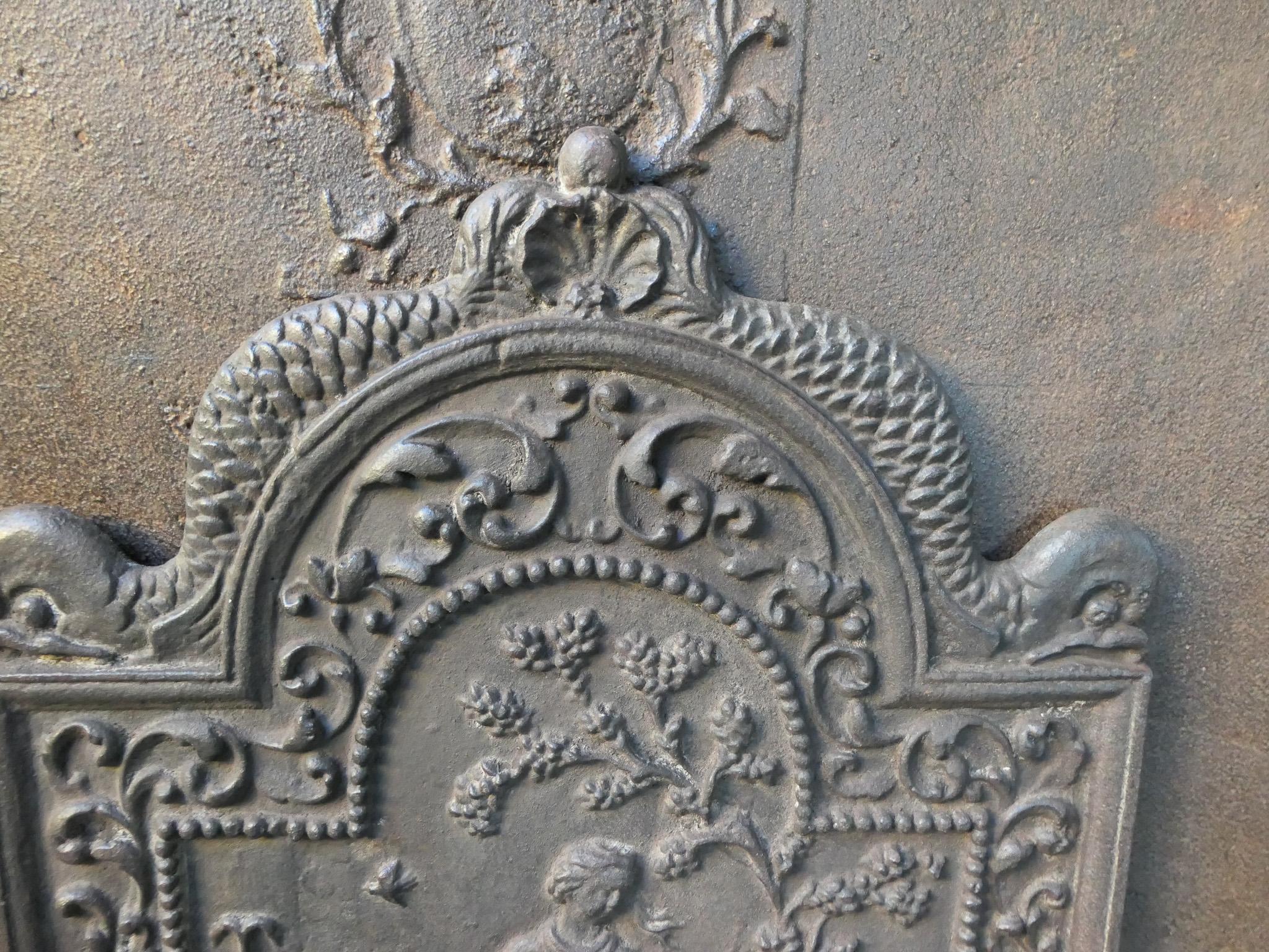 Antique Dutch Louis XIV 'Shepherdess' Fireback / Backsplash For Sale 2