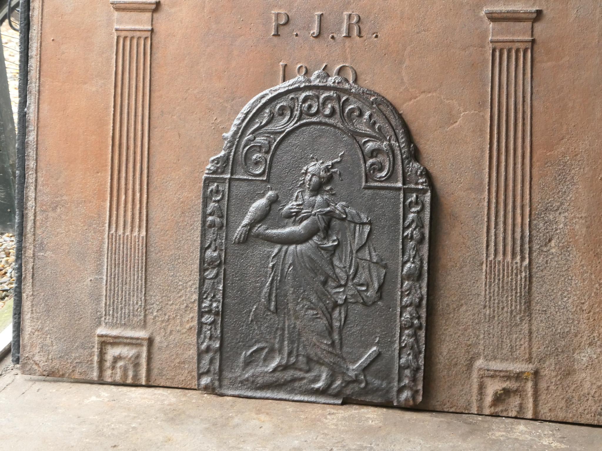 Antique Dutch Louis XIV Period 'The Hope' Fireback / Backsplash, 17th Century In Good Condition For Sale In Soest, NL