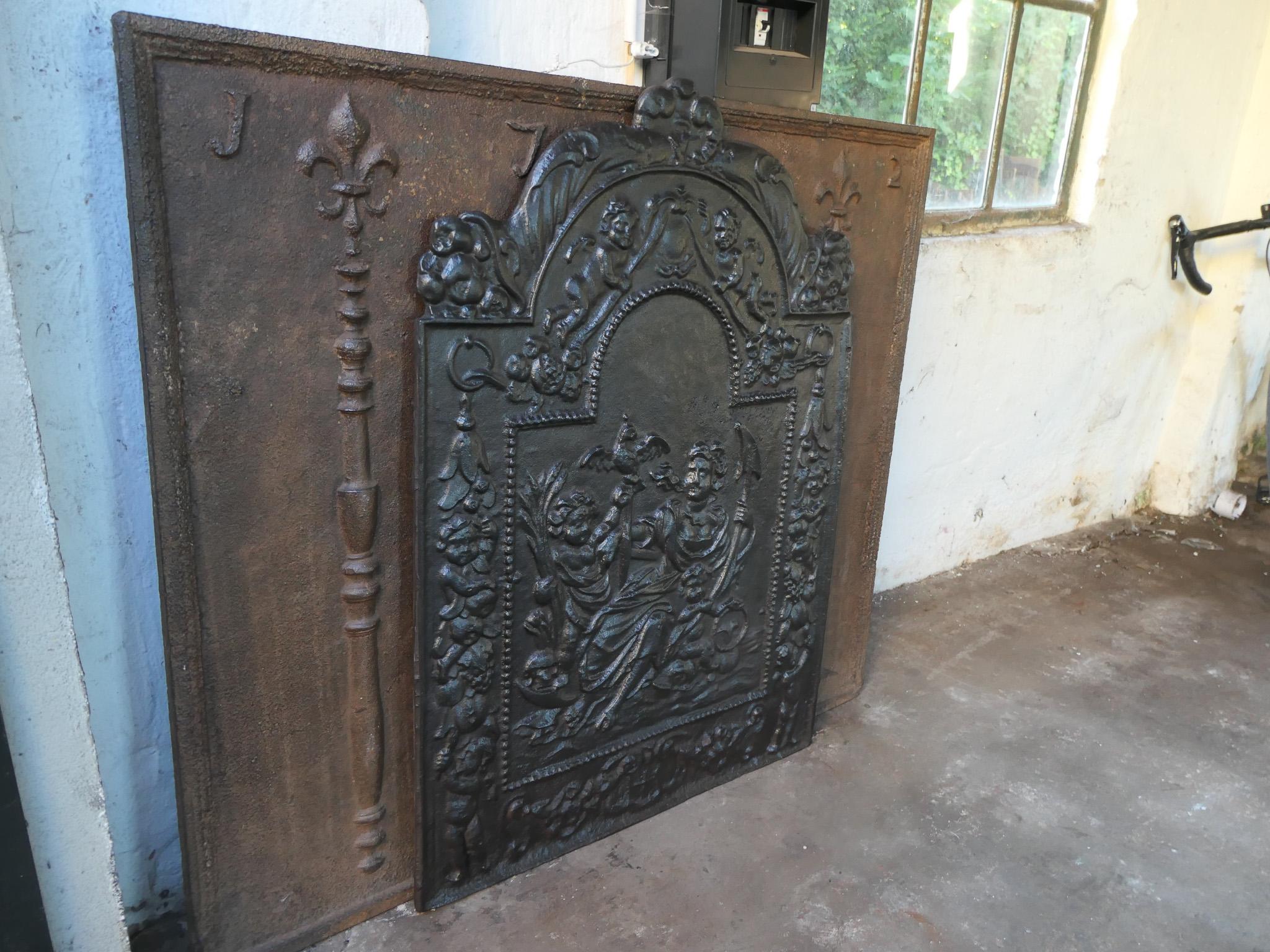 Antique Dutch Louis XIV 'The Hope' Fireback / Backsplash, 17th - 18th Century 8