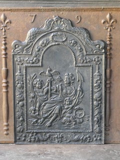 Antique Dutch Louis XIV 'The Hope' Fireback / Backsplash, 17th - 18th Century