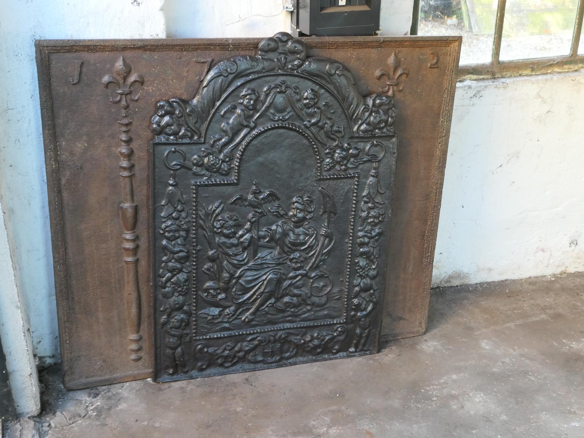 Antique Dutch Louis XIV 'The Hope' Fireback / Backsplash, 17th - 18th Century 1