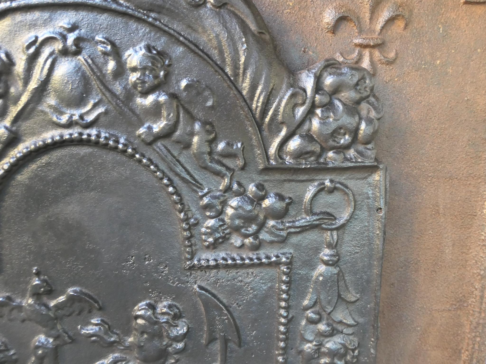 Antique Dutch Louis XIV 'The Hope' Fireback / Backsplash, 17th - 18th Century 3