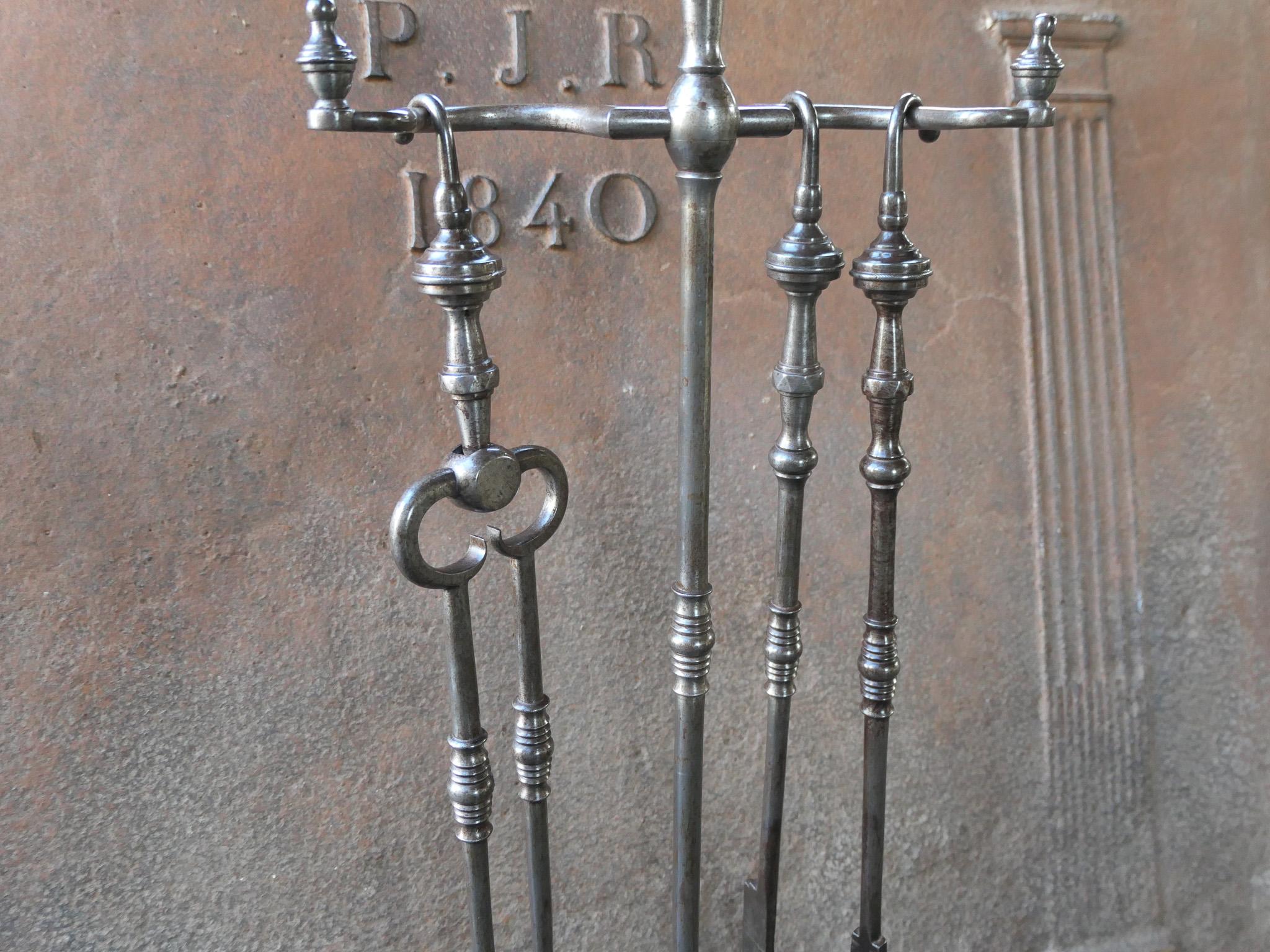 Antique Dutch Louis XV Fireplace Tools or Fire Tools, 18th Century For Sale 4