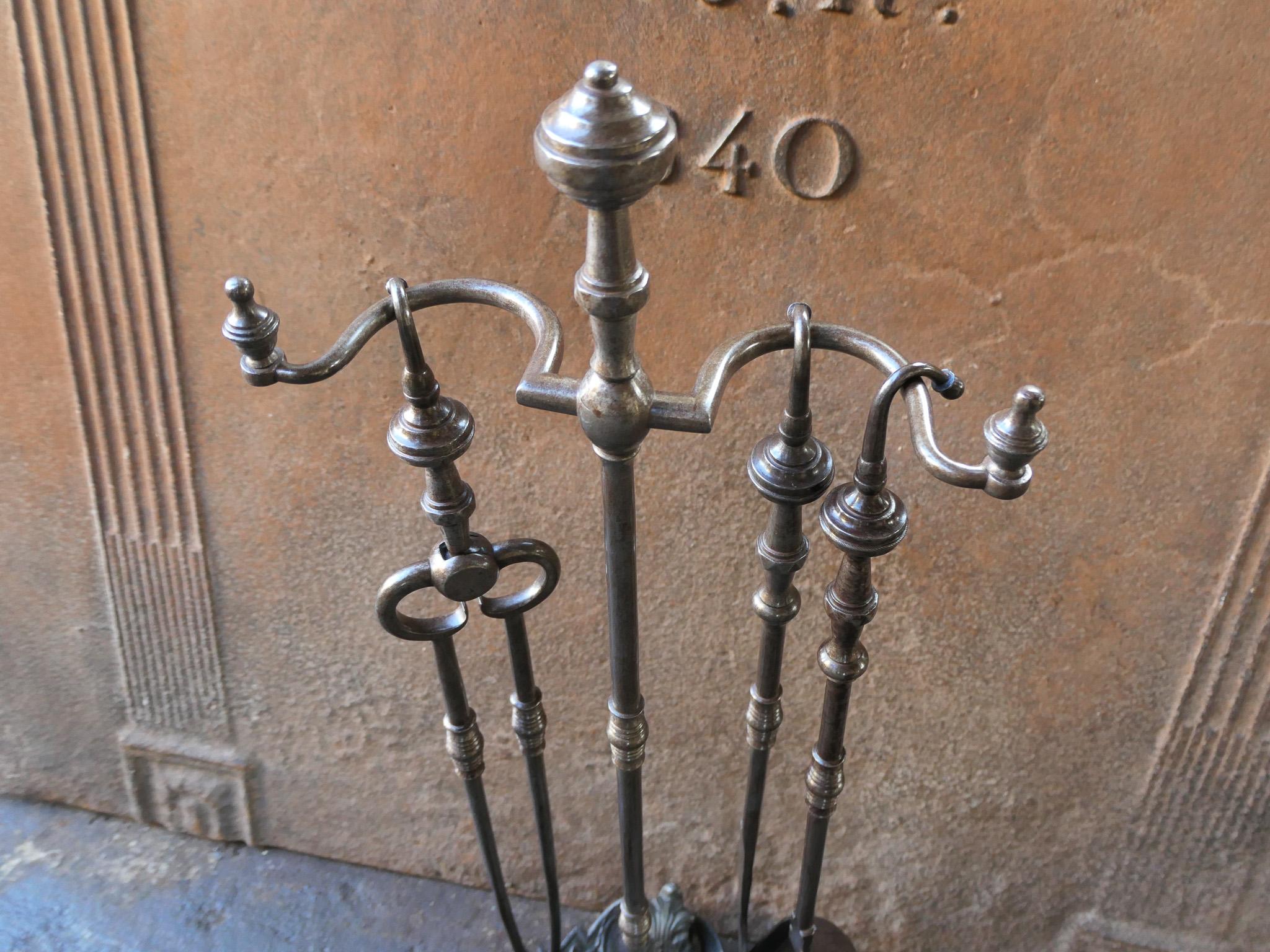 Iron Antique Dutch Louis XV Fireplace Tools or Fire Tools, 18th Century For Sale