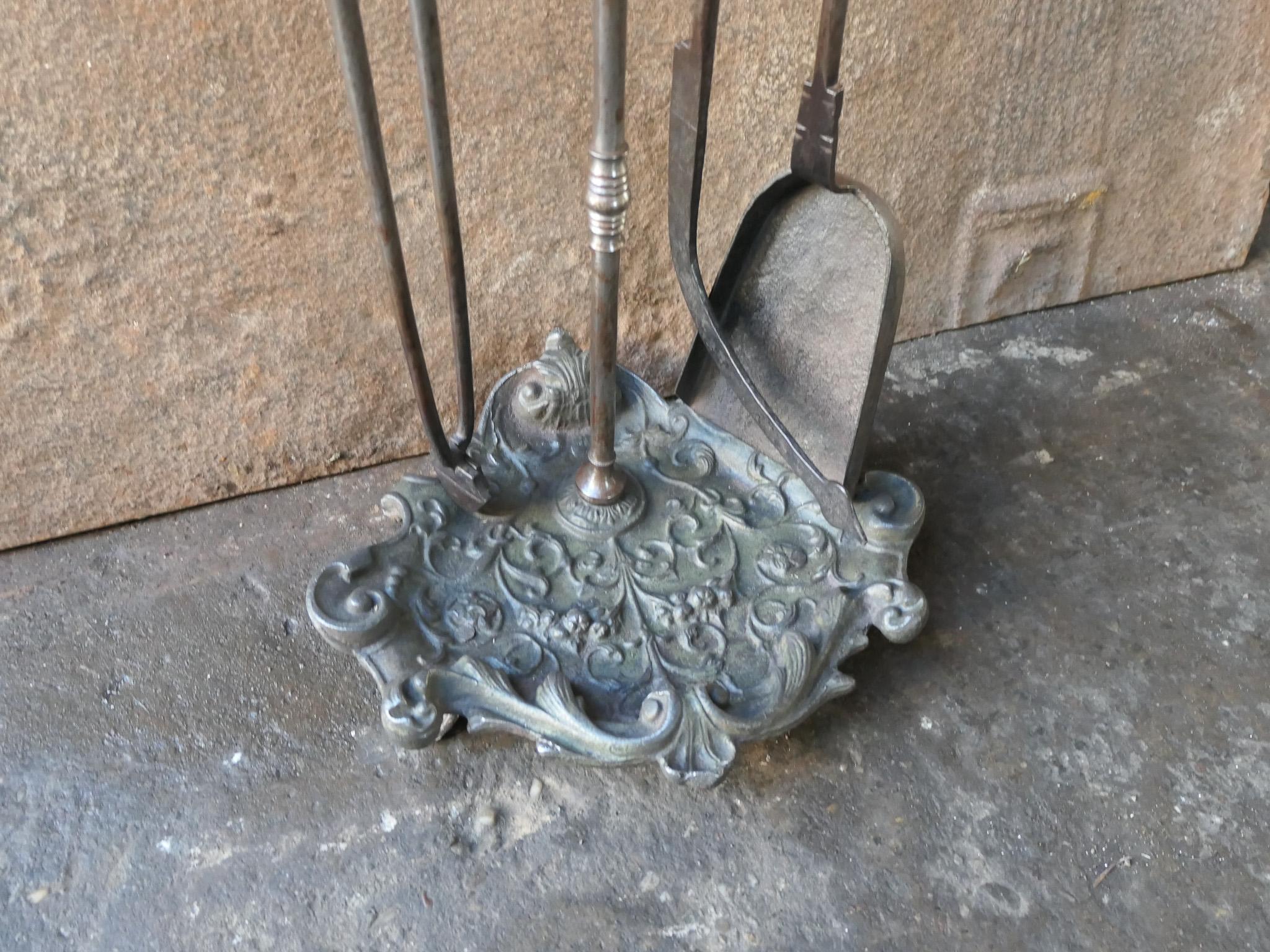 Antique Dutch Louis XV Fireplace Tools or Fire Tools, 18th Century For Sale 2