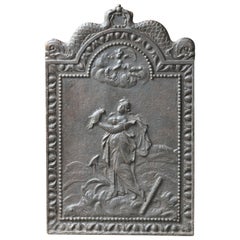 Antique Dutch Louis XV 'Rural Scene' Fireback / Backsplash, 18th Century