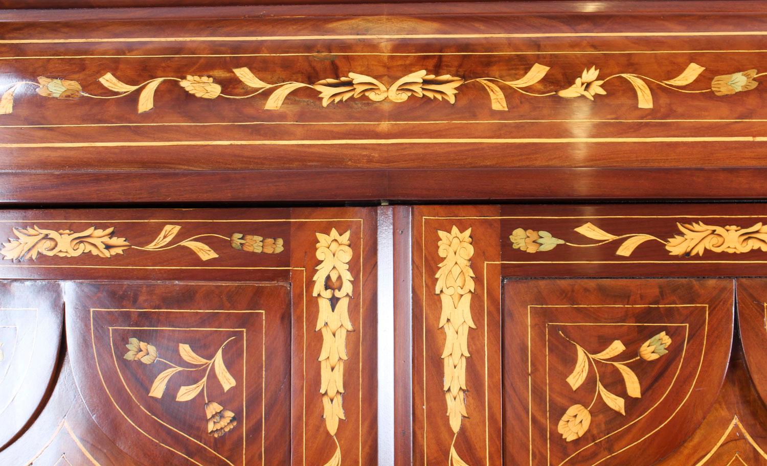 Antique Dutch Mahogany and Marquetry Wardrobe, 19th Century In Good Condition In London, GB