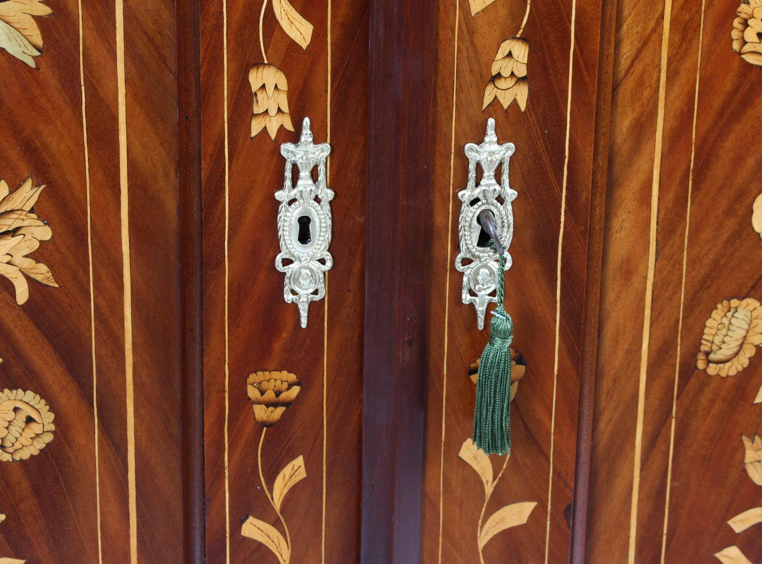 Antique Dutch Mahogany and Marquetry Wardrobe, 19th Century 3