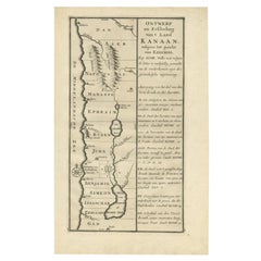 Antique Dutch Map of the Twelve Tribes of Israel – After Ezekiel, circa 1730