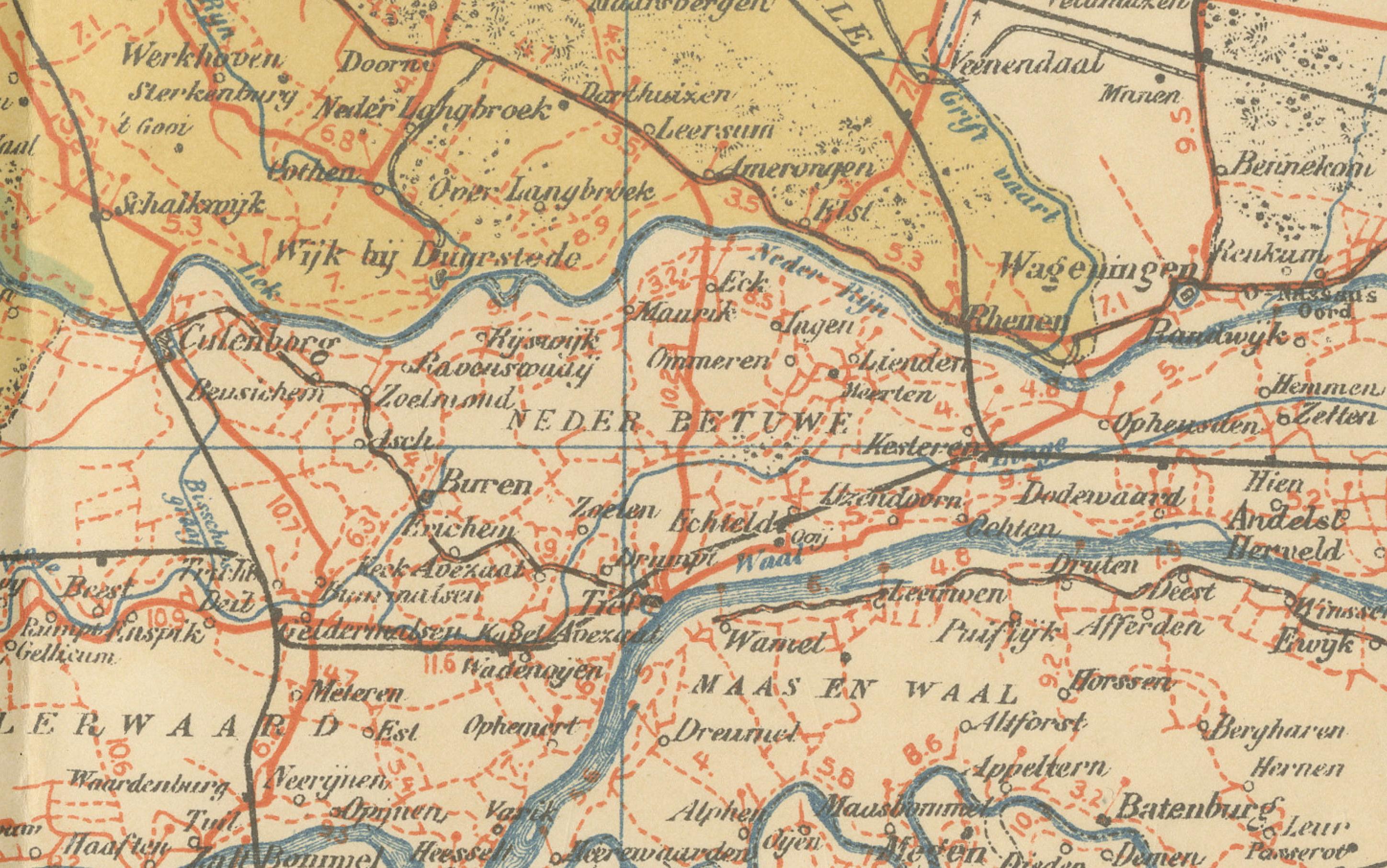 Antique Dutch Map of Zuid-Holland & Utrecht – Sleeswijk Provincial Atlas, 1914 For Sale 4