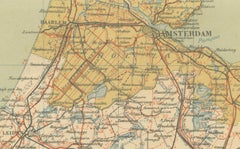 Antique Dutch Map – Province of Noord-Holland from Sleeswijk Atlas, 1914