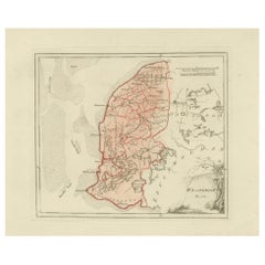 Antique Dutch Map – Westergo Region in Friesland by von Reilly, 1791