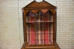 Antique Dutch Marquetry Bookcase /Display/Vitrine Cabinet