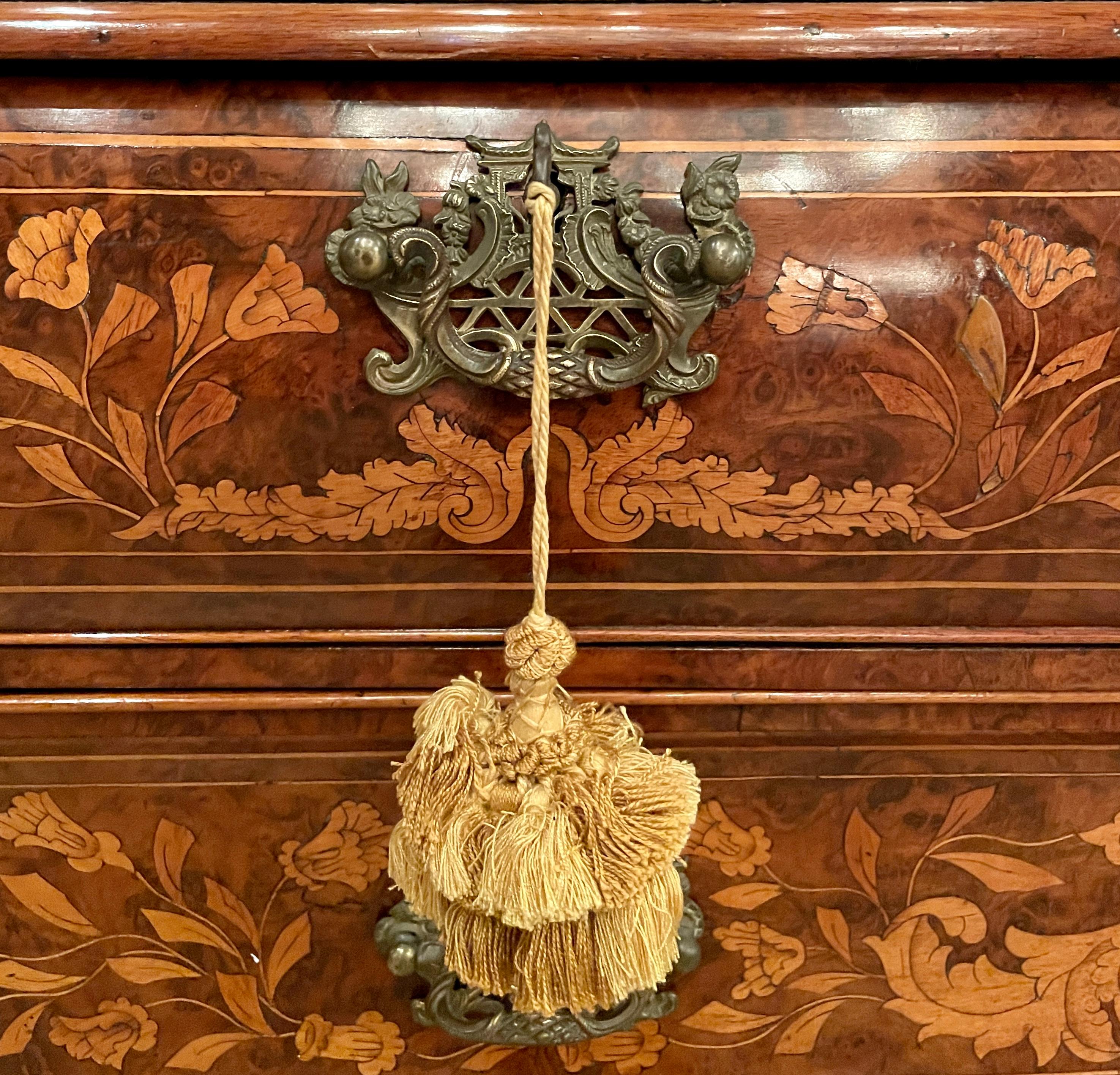 Antique Dutch Marquetry Cabinet, Circa 1800-1820 For Sale 2