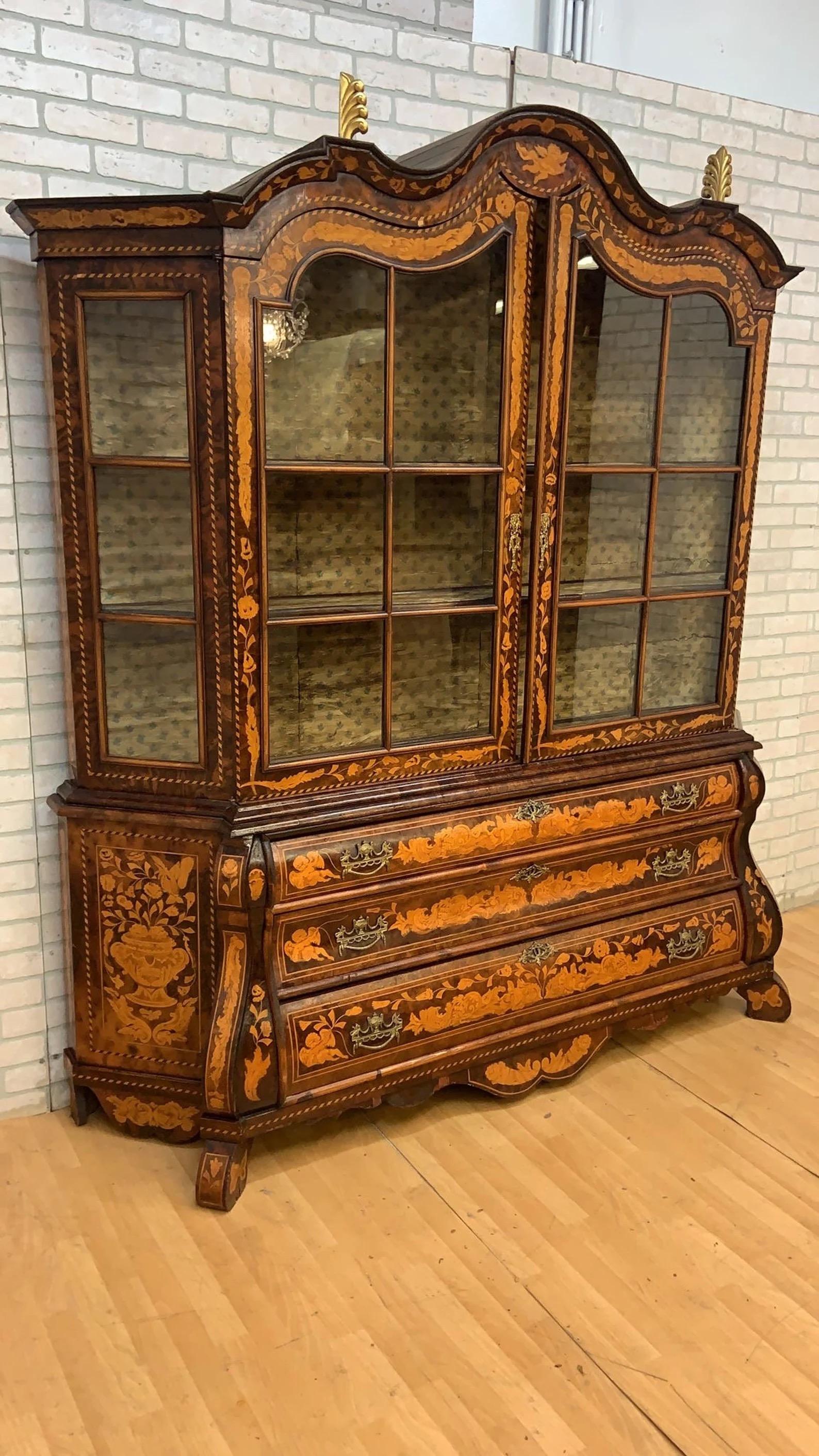 Antique Dutch Marquetry Cabinet For Sale 1