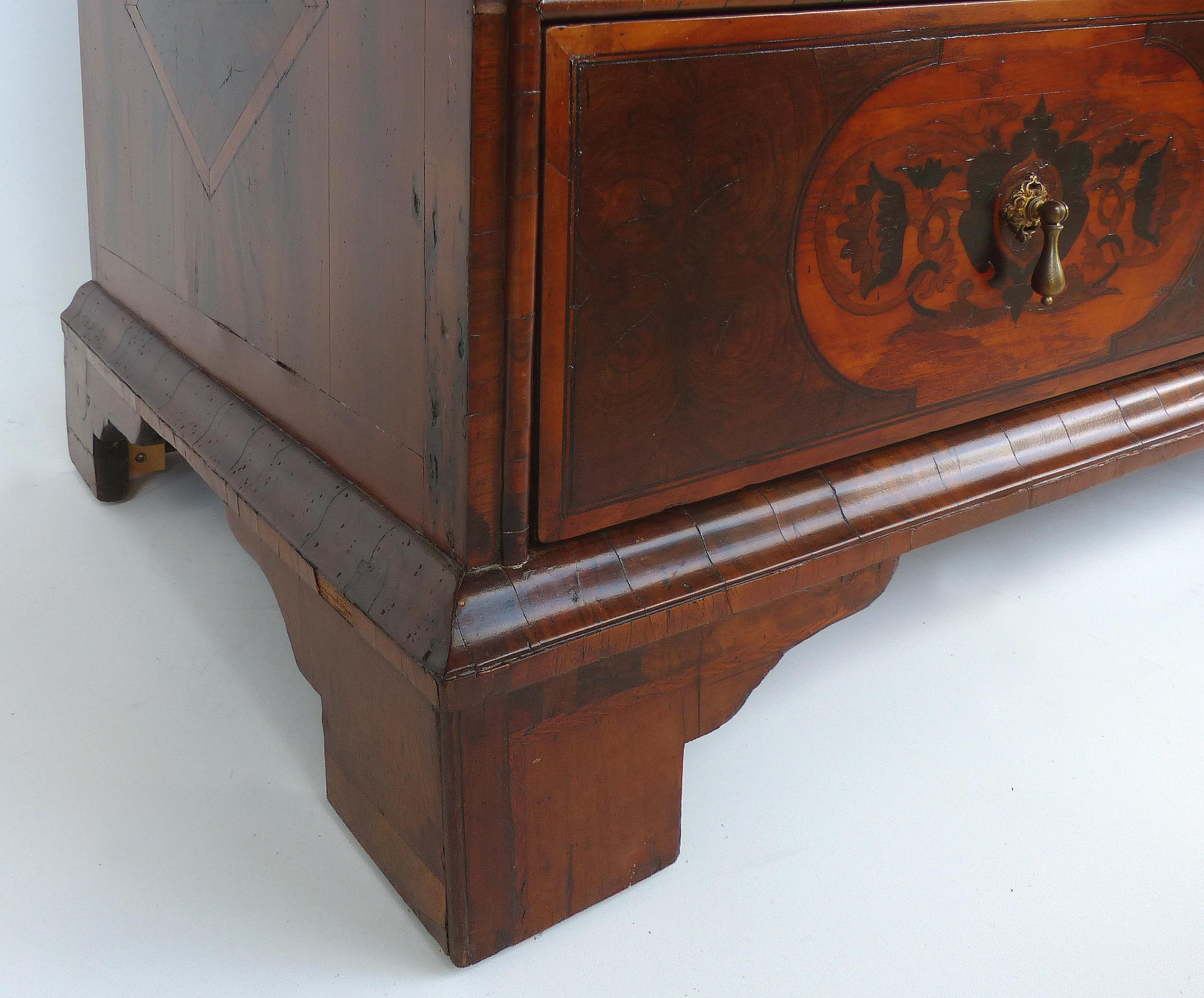 Antique Dutch Marquetry Chest on Chest 1