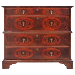 Used Dutch Marquetry Chest on Chest