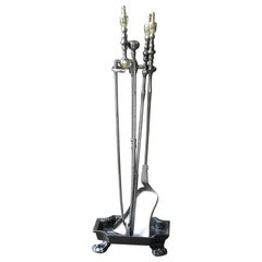 Outils de cheminée néoclassiques néerlandais anciens, 18e-19e siècle