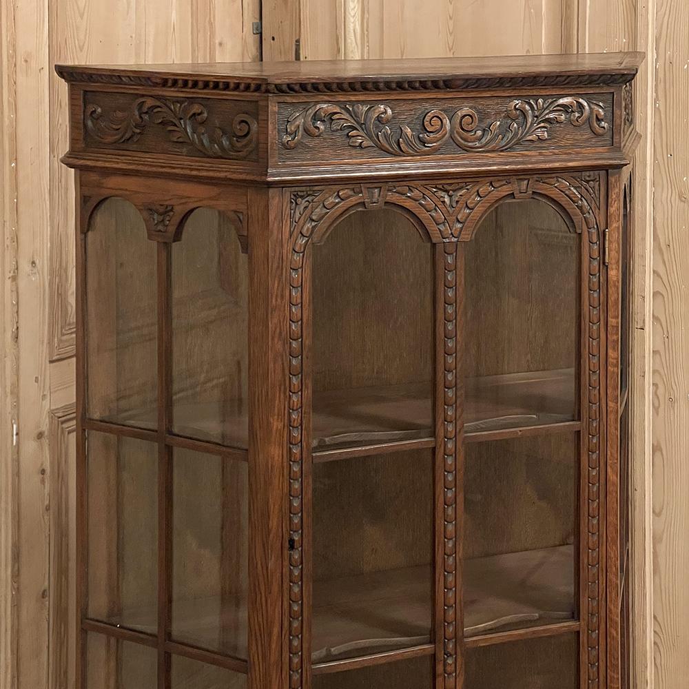 Antique Dutch Neoclassical Petite Vitrine ~ Curio Cabinet For Sale 3