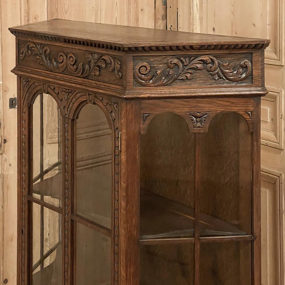 Antique Dutch Neoclassical Petite Vitrine ~ Curio Cabinet For Sale 5