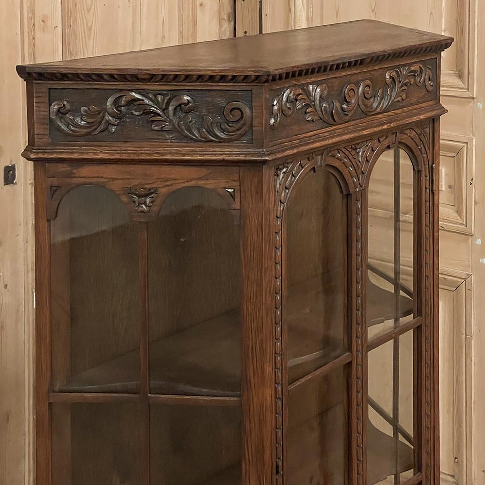 Antique Dutch Neoclassical Petite Vitrine ~ Curio Cabinet For Sale 7