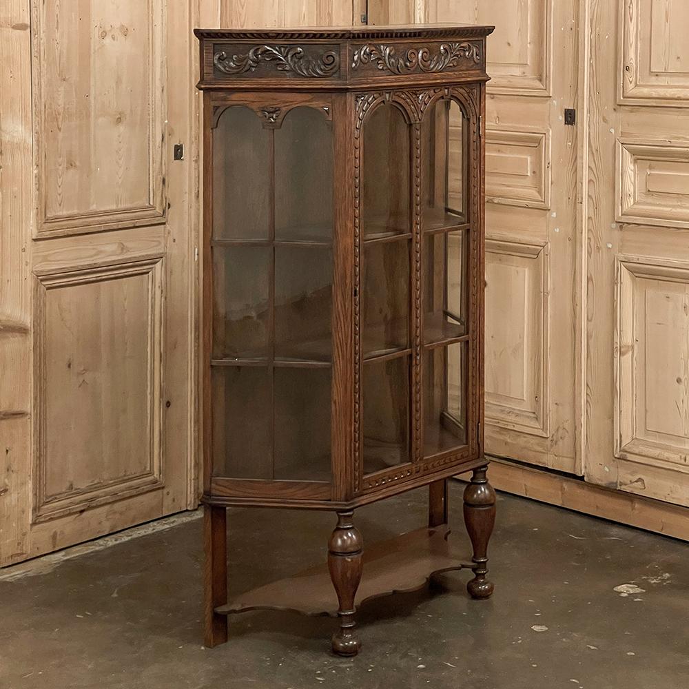 Antique Dutch Neoclassical Petite Vitrine ~ Curio Cabinet For Sale 8