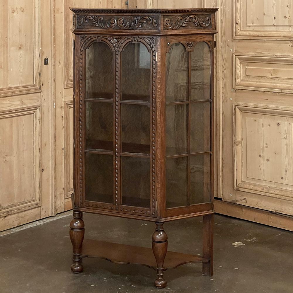 Neoclassical Revival Antique Dutch Neoclassical Petite Vitrine ~ Curio Cabinet For Sale