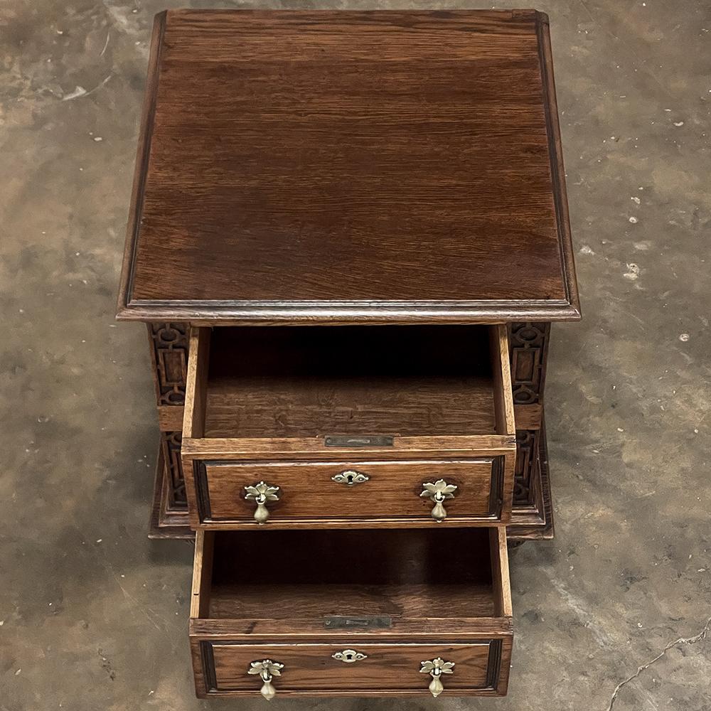 Brass Antique Dutch Nightstand ~ Chest of Drawers For Sale