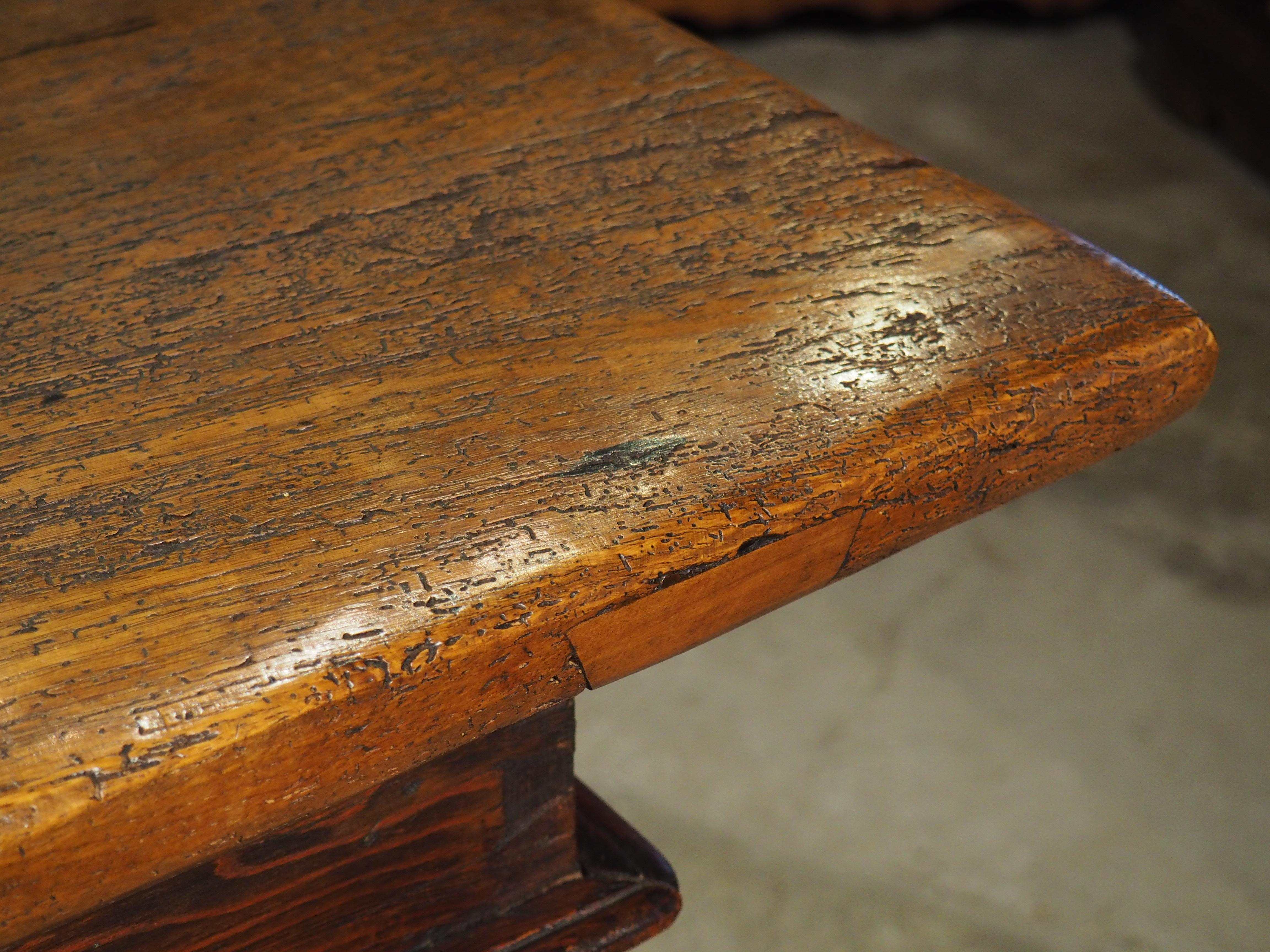 Antique Dutch Oak and Pine Ball Leg Table 1